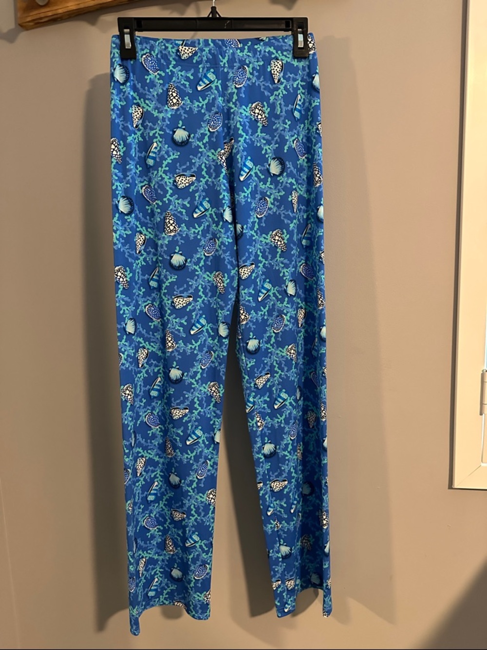 Blue Seashell Print  Pants